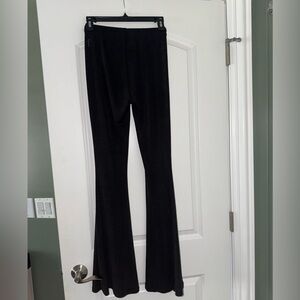 Black Stretchy Flare Women's Pants